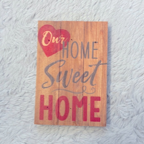 NWOT P. Graham Dunn Home Sweet Home - 7 x 5 Small Wood Plank Design Plaque Sign - Picture 2 of 5